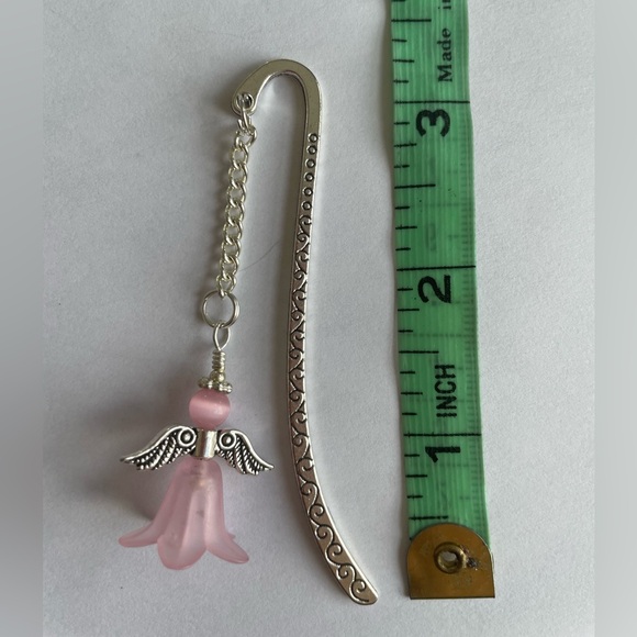 Handmade Pink Angel Fairy Bookmark with Silver Tone Hook - ideal Gift - Picture 5 of 7